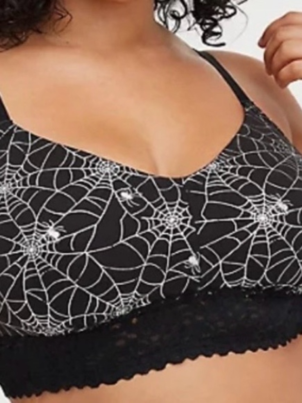 Spiderweb Lace Bralette - Black